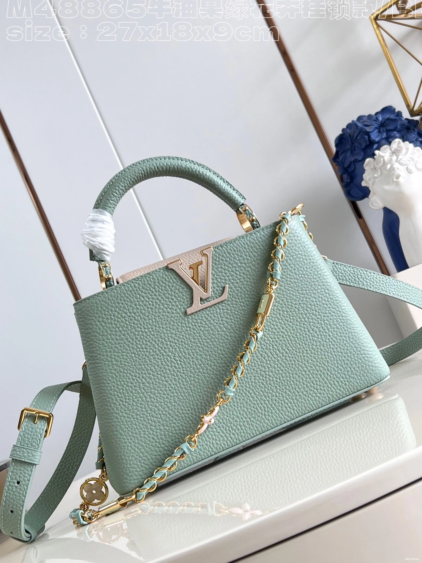Cheap BB-27*18*9CM CAPUCINES VUITTON LOUIS 0807